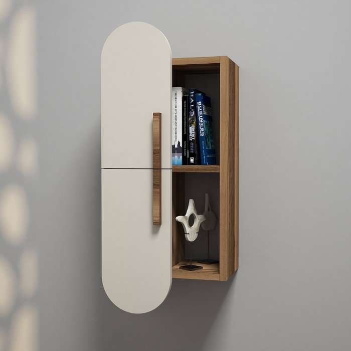Hanah Home Estantería de Pared Rose - Walnut, Cream Hanah Home Estantería de Pared Rose - Walnut, Cream